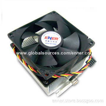 CPU Cooler with Aluminum Heat-sink and Two Ball Bearing, DC Fan Measures 80 x 80 x 25mm